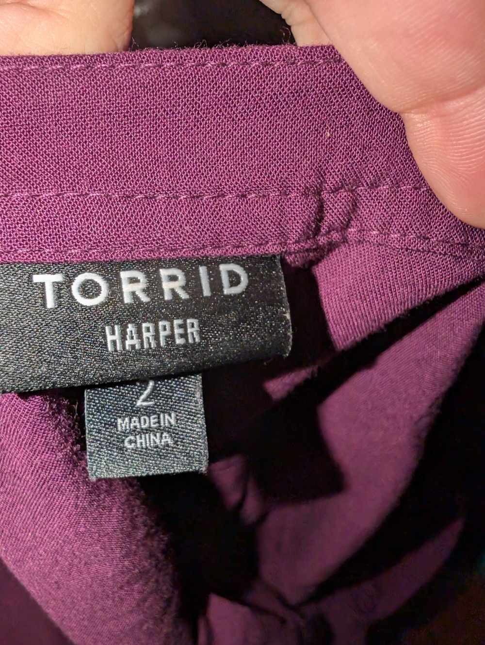 Torrid Harper Georgette Pullover Blouse Purple 2 - Picture 4 of 7